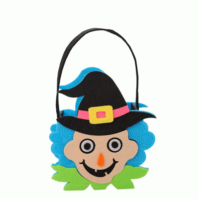 Wholesale Cheap Price Ghost Pumpkin Skull Tote Bag Felt Halloween Props Candy Bag  