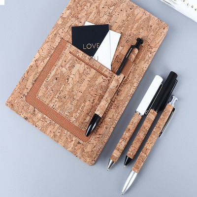 Customized Creative Wood Grain Ballpoint Pen Notebook Set-Good products from ProductClub 