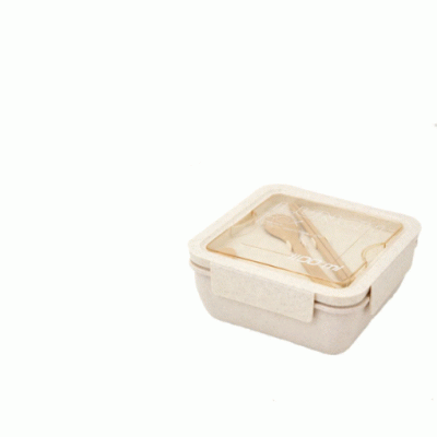 HOT SALE ECO-FRIENDLY Kitchen Supplies Microwave Lunch Box Office Girls Wheat Straw Compartment Bento Lunch Box for Kids with Cutlery 