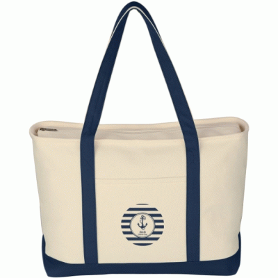 Top Quality Large Heavy Zipper Cotton Canvas Custom Boat Tote Bag -Good products from ProductClub 
