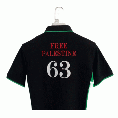 Customized Palestine Precise  Embroidered Front and Back Logo Quick Drying Sports Polo Shirt, T-shirt-Good product from ProductClub 
