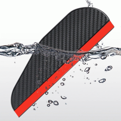 Black Carbon Fiber Style Car Rearview Mirror Rain Eyebrow Guard Visor for Most Car Truck SUV 