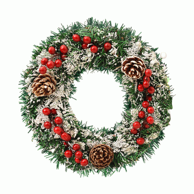 Amazon Hot Sale Multicolor Christmas Wreath Decoration Hanging Door Craft Garland  