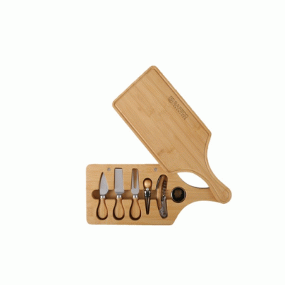 Creative Hot Selling 7 Piece Bamboo Wine & Cheese Cutting Board Set-Make your brand ubiquitous 