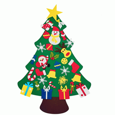High Quality Christmas Decoration Ornaments DIY Felt Christmas Tree For Kids  