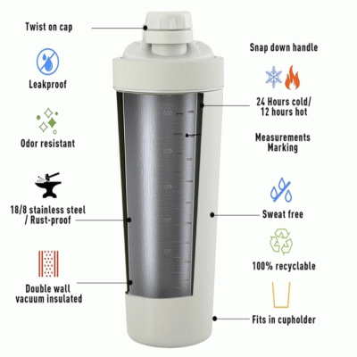  Custom logo 26 Oz Shaker Bottle Stainless Steel Water Bottle and Protein Shaker as Seen on Shark Tank Reusable Stainless Steel Water Bottle Gym Water Bottle Pink Black 