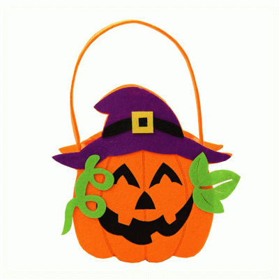 Wholesale Cheap Price Ghost Pumpkin Skull Tote Bag Felt Halloween Props Candy Bag  