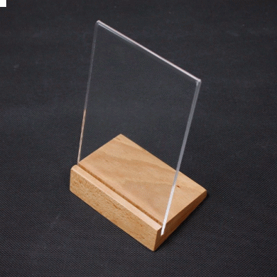 Customize Various Sizes Wooden Base Acrylic Sign Holder  FOR Display--Good product from ProductClub 