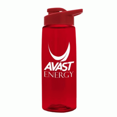 Perfect Promotional Gift-Custom Branded 26 oz Flair Bottle with Drink-Thru Lid — Printed With Your Logo 