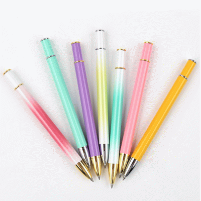 Wholesale Customized Gradient Color Metal  Gel Pen  Business Gifts Conference Signature Pen With Customized Gift Packaging -Good products from ProductClub 