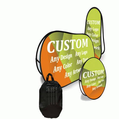 OEM High Quality Outdoor Display Double Sided Printed Banners Custom Folding Horizontal Pop up A Frame Banner Flag 