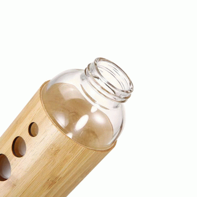 Cross border New Style Eco-Friendly Bottle Sleeve Glass Water Bottle with Bamboo Lid-Good products from ProductClub 