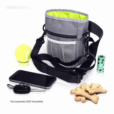 RPET multifunctional pet snack bag with built-in toilet bag 