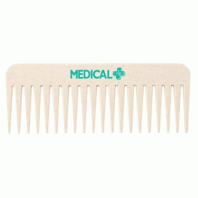 Custom Branded Naturegrain Wheat Straw Wide Tooth Comb — Printed With Your Logo 