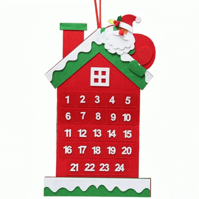 Amazon Hot Sale Felt Christmas Tree Calendar Decoration For Kids  