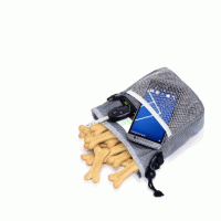 RPET multifunctional pet snack bag with built-in toilet bag