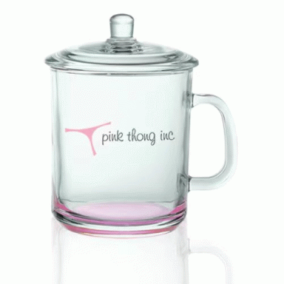 Perfect Promotional Gift-Custom Branded 15 oz. Glass Tea Cups with Lids — Printed With Your Logo 