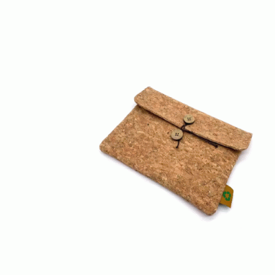 Recycled Cork Material Envelope File Pocket Documents Pouch 