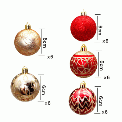 Custom Design Christmas Ball Promotional Ornaments Plastic Christmas Logo Ball  