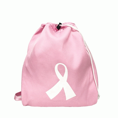 Eco-Friendly Pink Drawstring Bag: Dual Straps & Secure Closure 