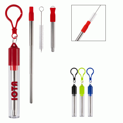 Hot Selling Creative Design Foldable Stainless Steel Straw Set-Good products from ProductClub 