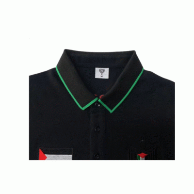Customized Palestine Precise  Embroidered Front and Back Logo Quick Drying Sports Polo Shirt, T-shirt-Good product from ProductClub 