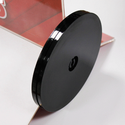 Rotating Sign Holder with Round Base Desktop Display Stand Acrylic Rotating Sign Holder with 3 Sides-Good product from ProductClub 
