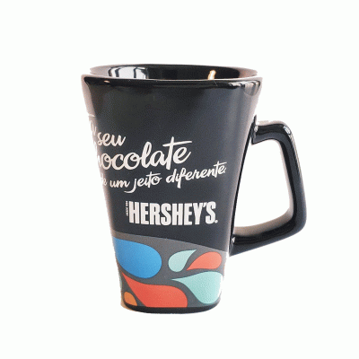 Popular Design 14oz/400ml Special Shaped  Handle Ceramic Cup Square Ceramic Coffee Mug-Good products from ProductClub 