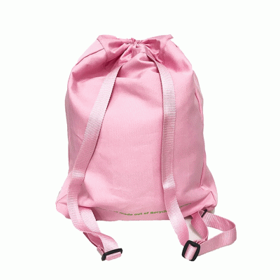 Eco-Friendly Pink Drawstring Bag: Dual Straps & Secure Closure 