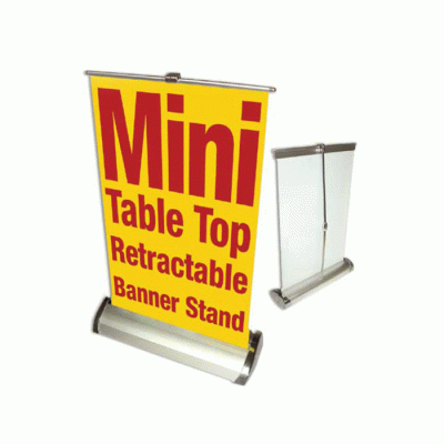 Custom Design Mini Desktop Roll Up Retractable Banner A4 A3 Display Stand  