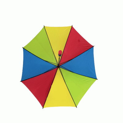 Popular Promotional Gifts Customized Rainbow Manual Open Multi Color Rain Unilever Windproof Straight Umbrella 