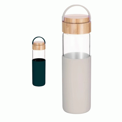 Hot Selling Custom Logo Portable Promotional Advertising Glass Bottle with silicone Bottle Sleeve-Good products from ProductClub 