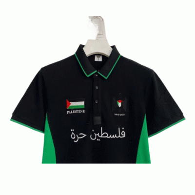 Customized Palestine Precise  Embroidered Front and Back Logo Quick Drying Sports Polo Shirt, T-shirt-Good product from ProductClub 