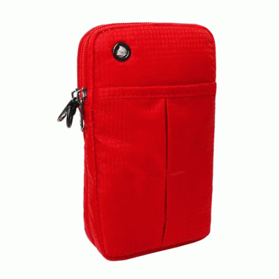 Customized Small Quantity Orange Multi Functional Waterproof Nylon Outdoor Phone Shoulder Bag Waist Bag-Good products from ProductClub 