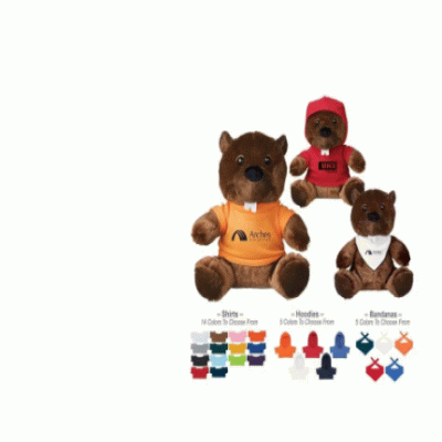Customize various plush toys-Custom Branded 8 1/2" Bucky Beaver — Printed With Your Logo 
