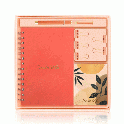 Festival Gifts Customized Ballpoint Pen Stationery Set Amazon's Hot Sale High Aesthetic Fashion Creative Student Notebook set Business gift set-Good product from ProductClub 