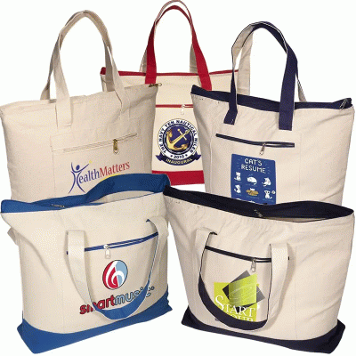 Eco-Friendly  Zippered Rpet Cotton Tote Bag-Good products from ProductClub 