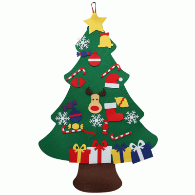Factory Price DIY Felt Christmas Tree New Year Gifts Kids Toys Christmas Indoor Decoration  