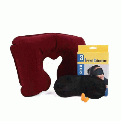 Brand Custom 3Pcs Travel Pillow Eye Mask Earplug Set-Good products from ProductClub 