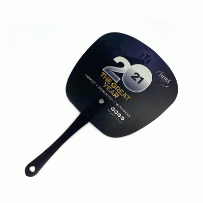 High Quality Custom Made Promotion Round Plastic Fan PP Hand Fans  