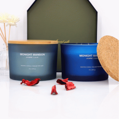 Laser Engraving Customized Best-Selling Glass Candle with Oak Cork-Good products from ProductClub 