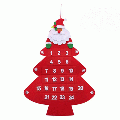 Wholesale Cheap Price Christmas Decoration Kids Felt Christmas Tree Advent Calendar  