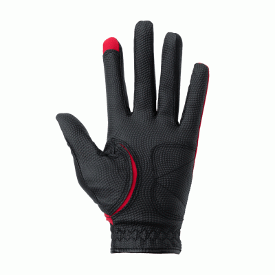Customized Logo Black and Red PU Lycra Golf Breathable Glove-Good products from ProductClub 