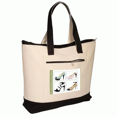 Eco-Friendly  Zippered Rpet Cotton Tote Bag-Good products from ProductClub 