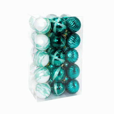 Custom Design Christmas Ball Promotional Ornaments Plastic Christmas Logo Ball  