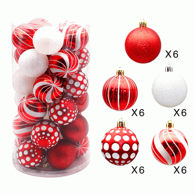 Factory Price Christmas Decoration Acrylic Plastic Christmas Hanging Ball  