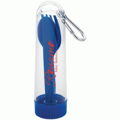 Custom Cutlery Kit Set with Carabiner for Commercial Activities-Good products from ProductClub 