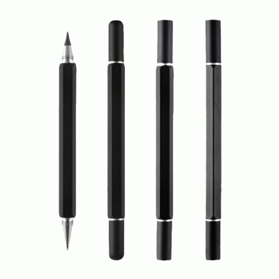 Popular Design Gradient Color Double Headed Metal Gel pen & Inkless Pens  , Customized European and American Amazon Cross-Border E-commerce Hot Selling Metal Pens  Inkless Pens Napkin Forever Pen -Good product from ProductClub 
