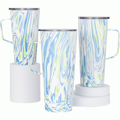Customized Full Color Double-Layer Vacuum Stainless Steel Mug Insulated Water Cup With Food Grade PP Lid -Good product from ProductClub 