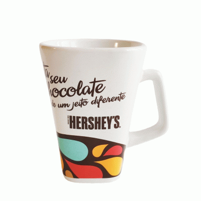 Popular Design 14oz/400ml Special Shaped  Handle Ceramic Cup Square Ceramic Coffee Mug-Good products from ProductClub 